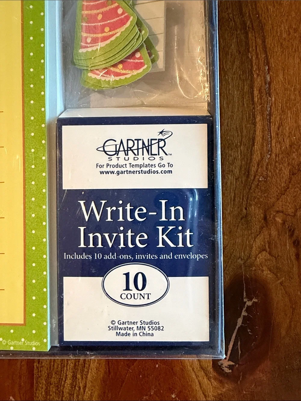 Gartner Studios Pink & Green Party Hat Write-In Invite 2 Kits